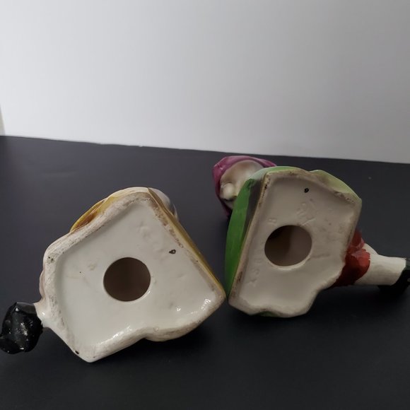 RARE * Vintage Authentic Hummel Bookends Colonial Boy & Girl Musician Figurines - Picture 8 of 9